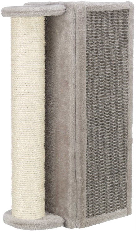 Klösbräda hörn, med sisalrulle, 19 x 58 x 19 cm, grå
