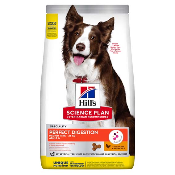 Hill's Canine Adult Perfect Digestion Medium Chicken & Brown Rice
