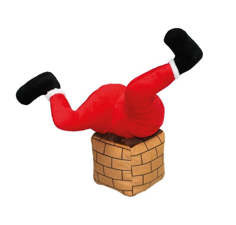 Santa Stuck in Chimney, 41x36x25 cm