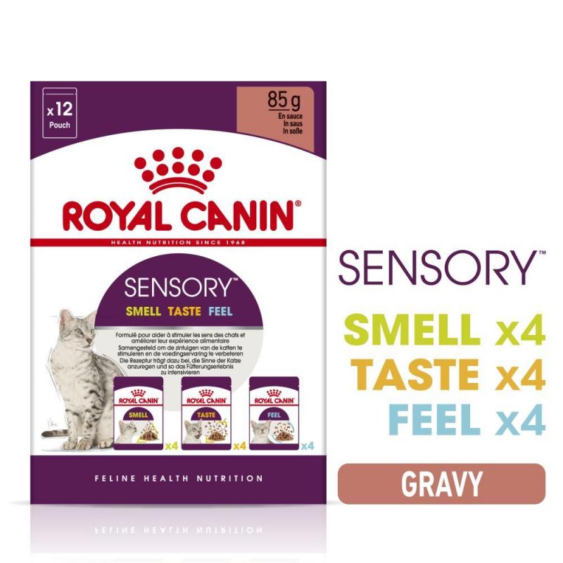 Royal Canin WET Sensory Gravy, mixed box 12x85 g