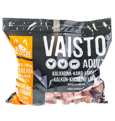 MUSH Vaisto Grå Kyckling-kalkon-lamm-måltid 3 kg