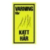 Dekal VARNING FÖR KATTHÅR  5,5x9,5 cm