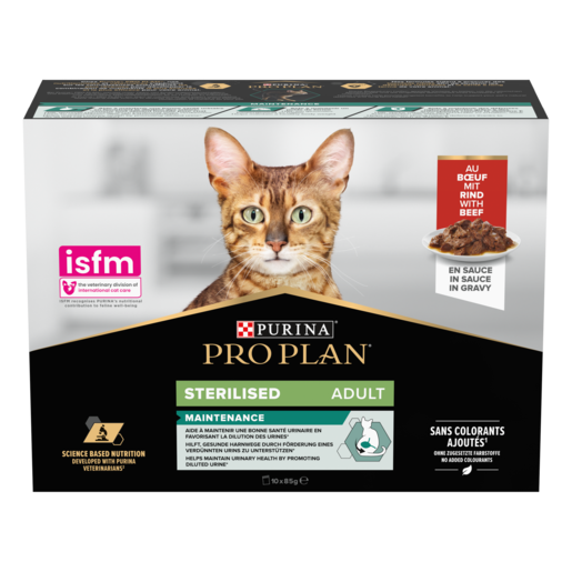 Purina Pro Plan Cat wet Sterilised Beef 10x75 g