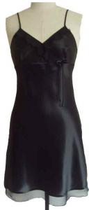 Siden nattlinne/Underklänning , design Ranja, i Silkessatin och Organza dekor