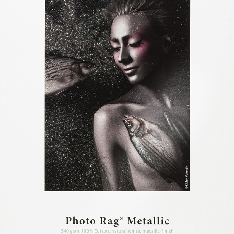 Photo Rag Metallic 17" x 12m rulle, 340g