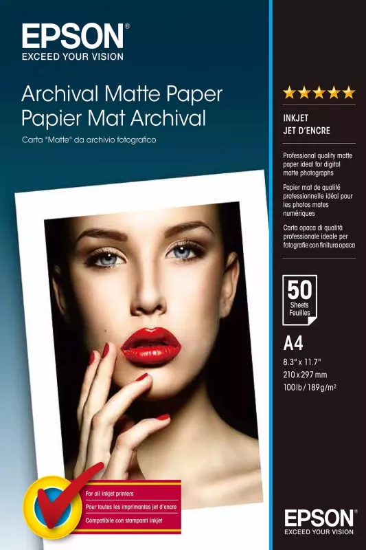 Archival Matte Paper A3+ 50 ark 189g UTGÅENDE