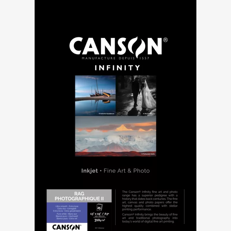 Rag Photographique 310g, 24"x36" (610x914mm) box med 25 ark