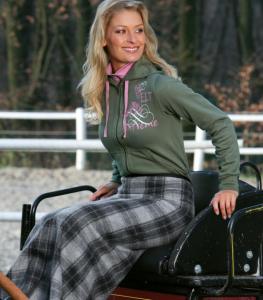 Kuskförkläde ull, grårutigt