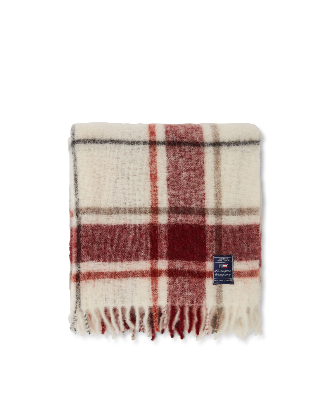 Checked mohair wood mix Throw - 130x170