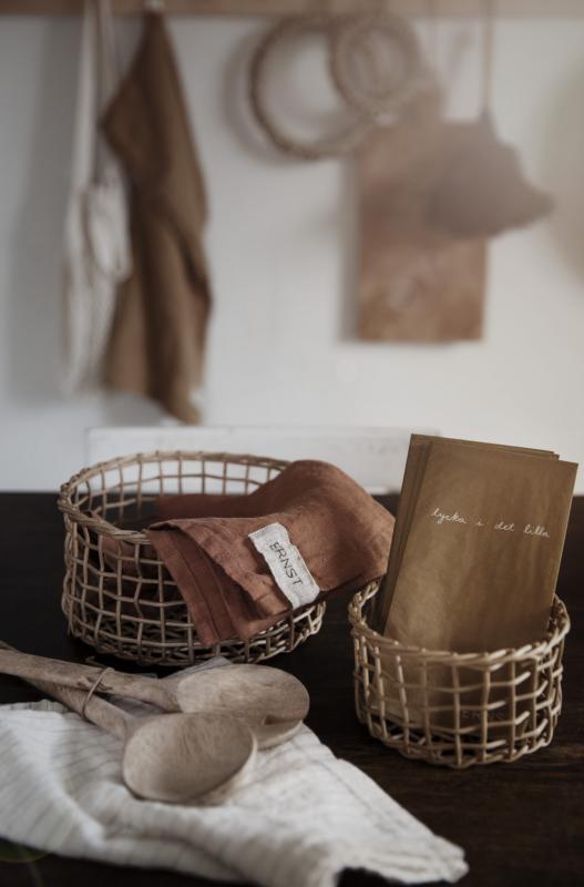 Servett-Lycka-gul/vit