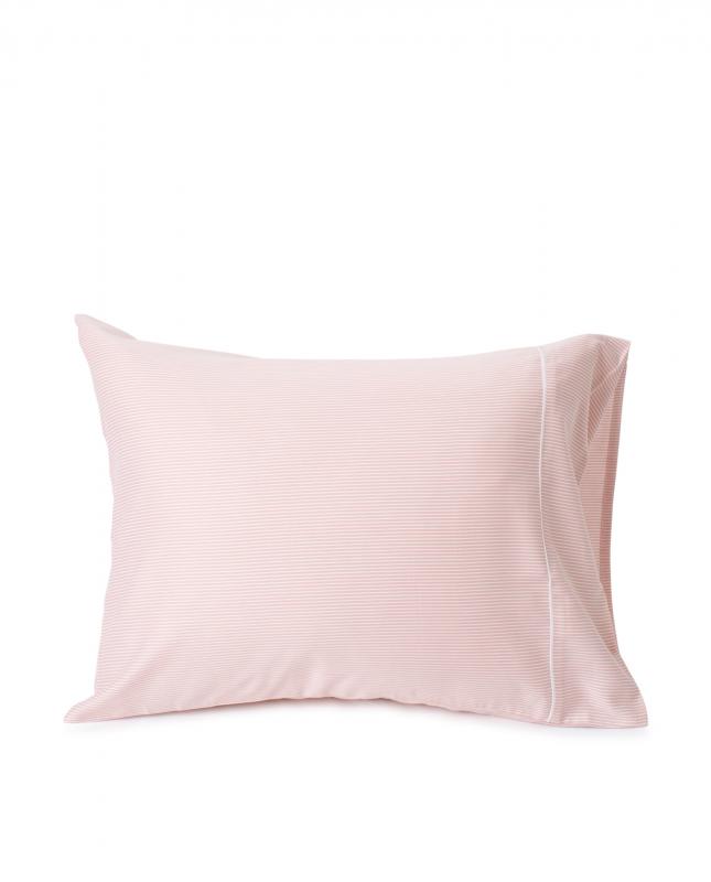 Örngott pink/white striped tencel/cotton - 50x60