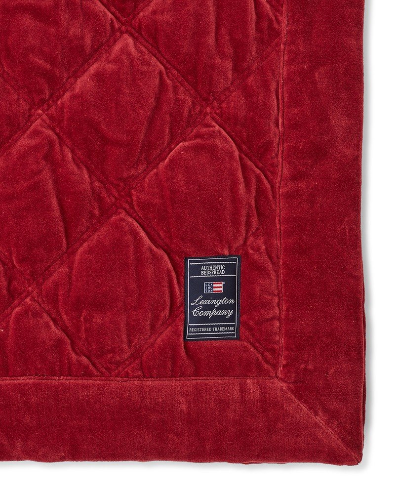 Quilted cotton velvet Bedspread - red  160x240