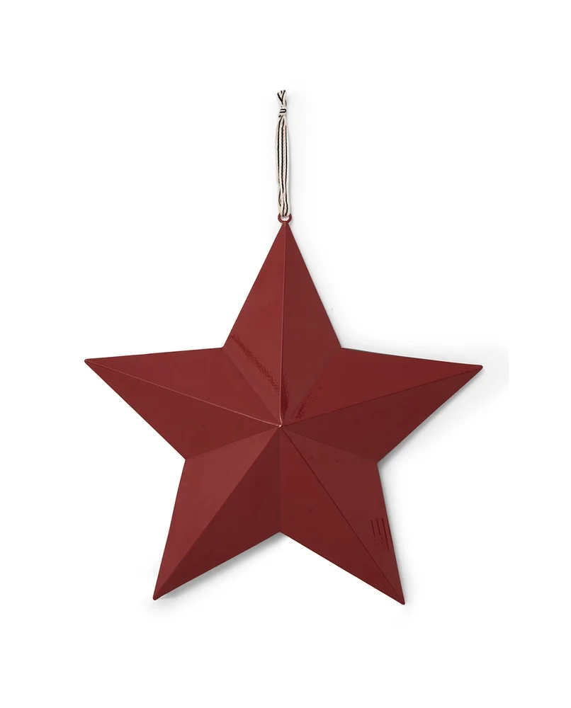 Metal Star 40x40cm - red