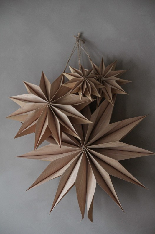 Wood snowflake dia 15 cm