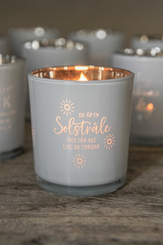 Du är en solstråle 7x8 cm vit