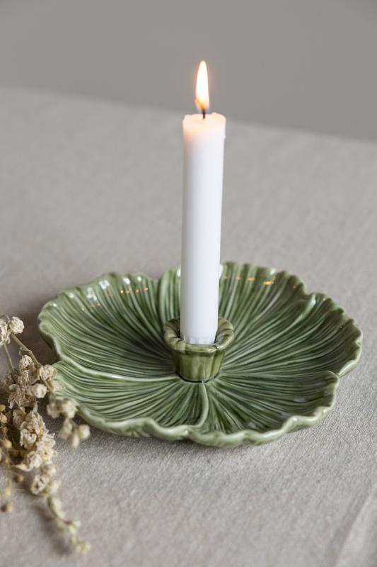 Botanik stor mörkgrön ljusstake