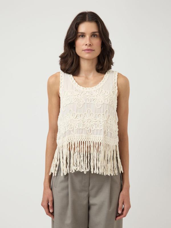 YASBera sl chochet Top