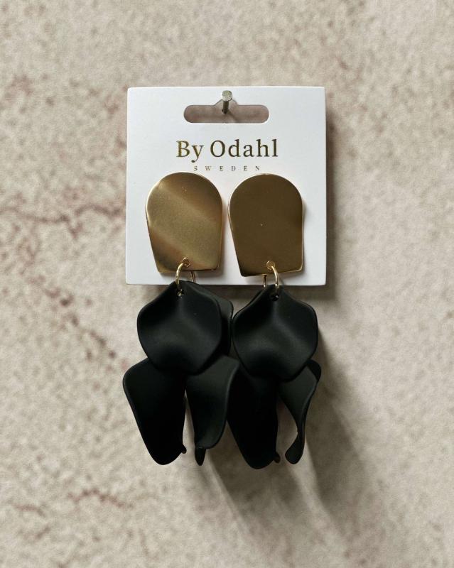 Odahl Örhänge Svart/guld