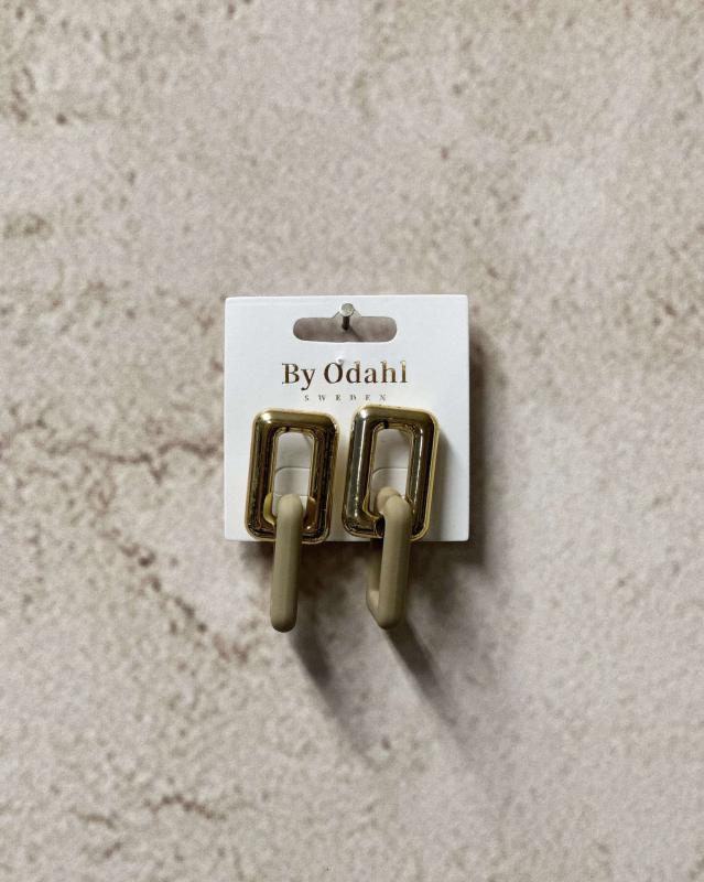 Odahl Örhänge Beige fyrkant