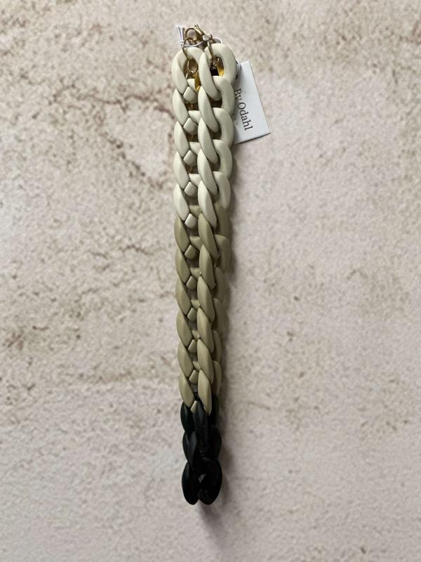 Odahl Halsband Beige/nougat/svart