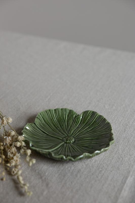 BLOMSTER stort mörkgrönt fat