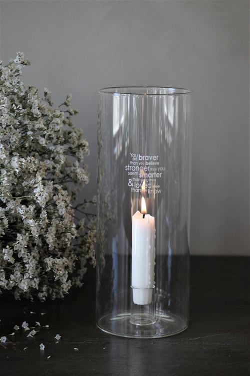 Ljushållare "Braver" klarglas - 10x25cm