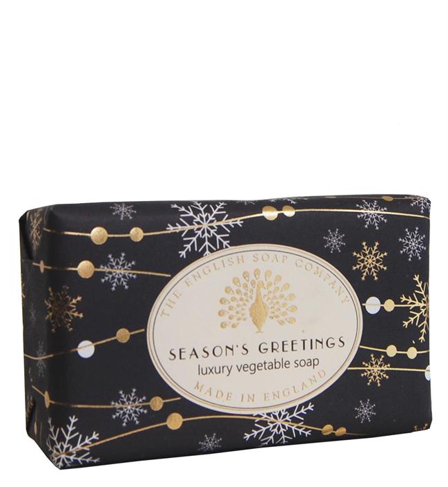 Soap festive wrapped Season Greetings - 200 gr