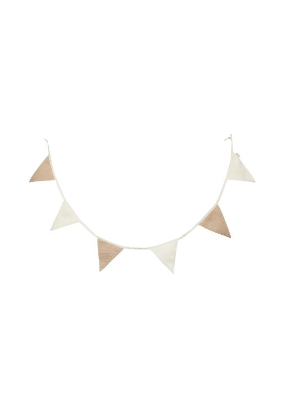 Jollein Flag line party collection - Biscuit/Ivory 200x17