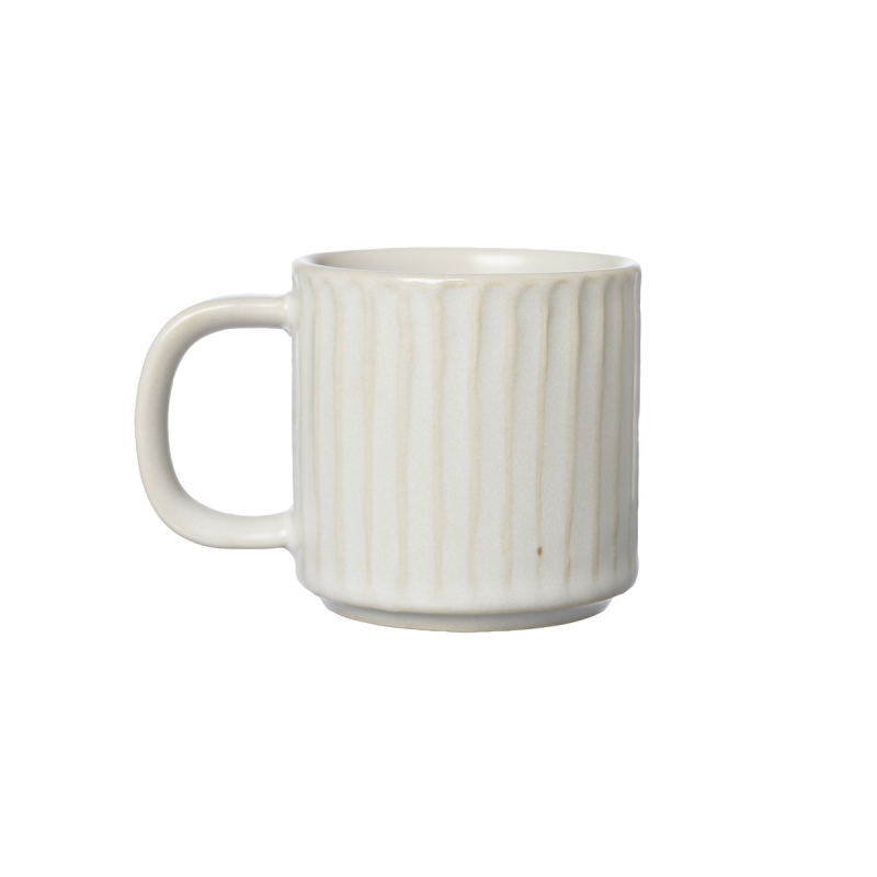 Glöggmugg räfflad d6 h6 naturvit