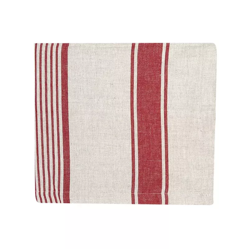 Duk Lukas - Röd/Natur 140x350