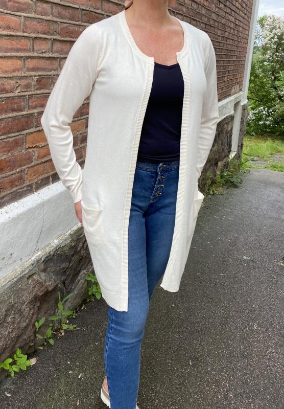 Sara long Cardigan - Buttercream melange