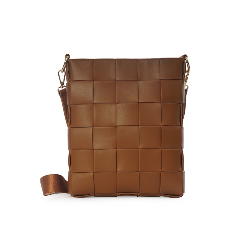 Braided strap Bag - brown