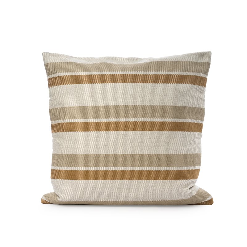 Yellow Striped Cushion Cover - 50x50