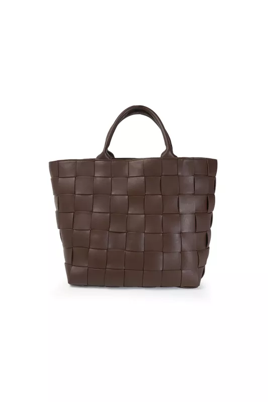 Braided strap Shopper - chocolate