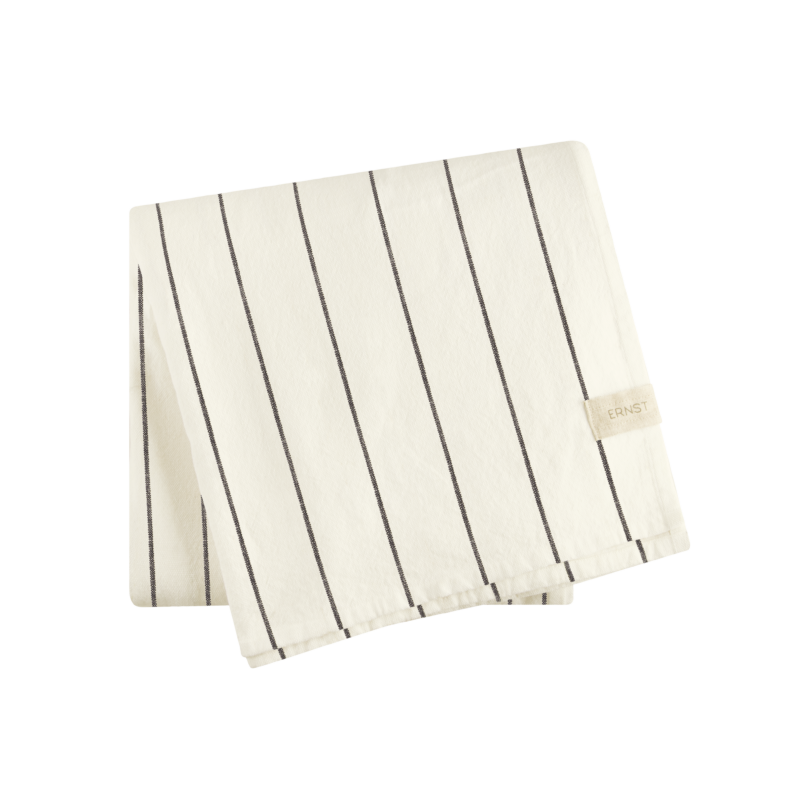 Duk 140x300 natur/svarta ränder