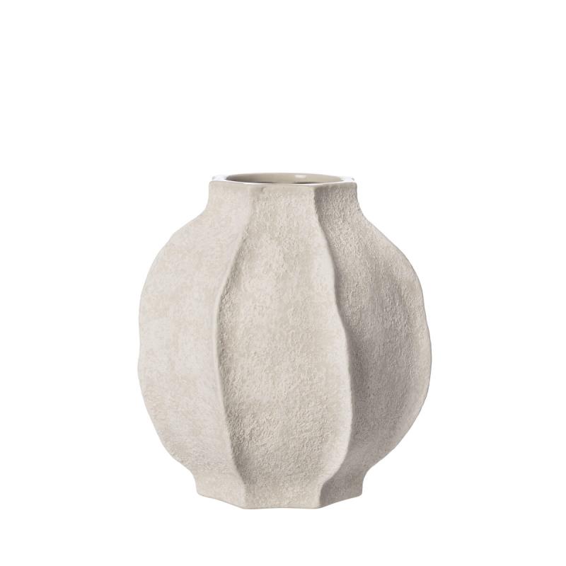 Vas stengods naturvit - D18 H18 cm