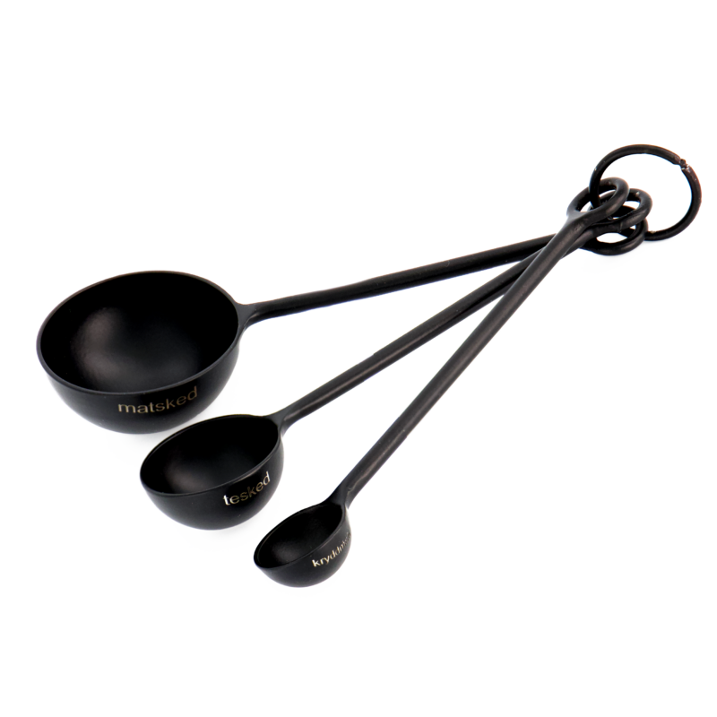 Måttsats metall svart