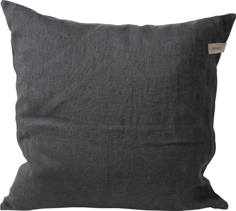 Kuddfodral 48x48 - mörkgrå 100% linne