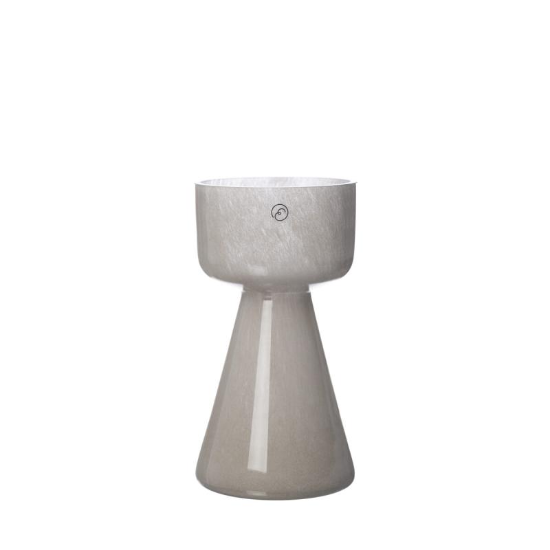 Lökvas/ljuslykta - beige d8 h15