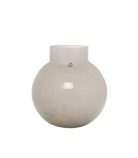 Glasvas rund beige - D24 H25 cm