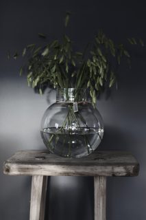 Glasvas rund - 21x22 cm