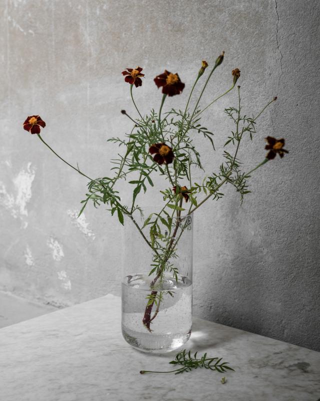 Glasvas d13 h25 bubbligt glas