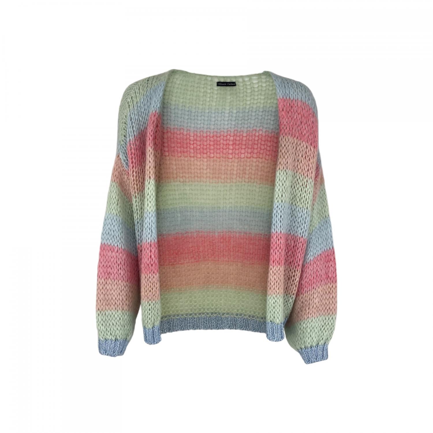 Filuca stripe knit Cardigan - mint
