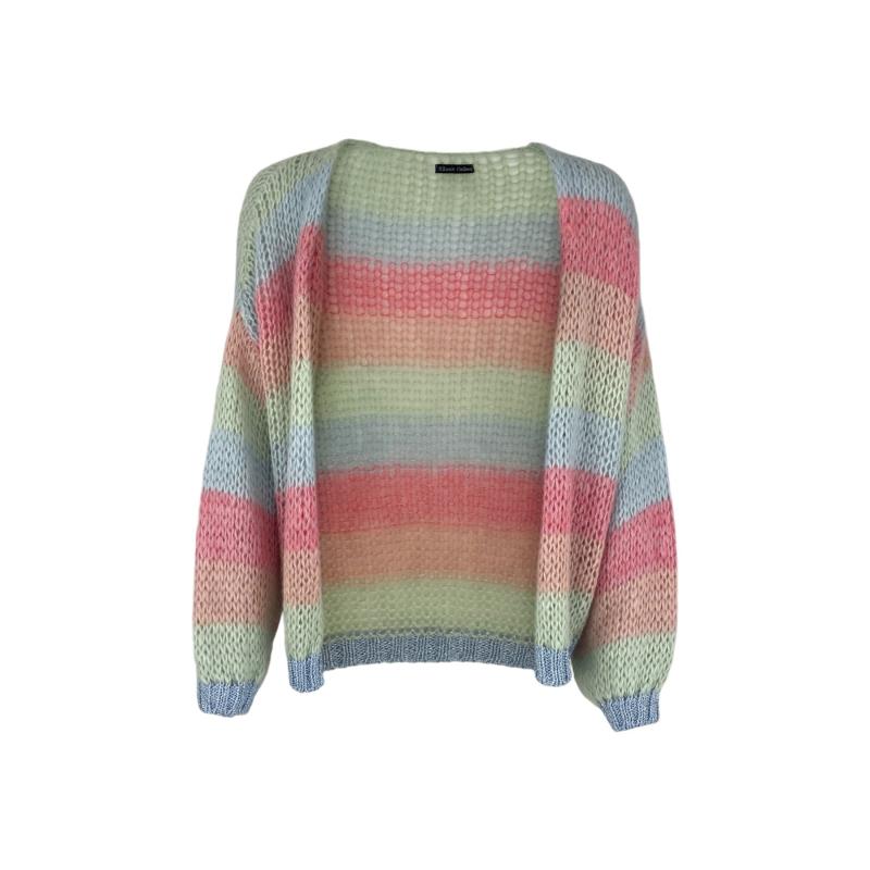 Filuca stripe knit Cardigan - mint