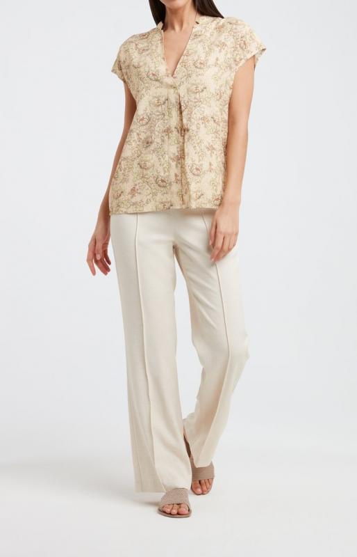 Printed v-neck Top