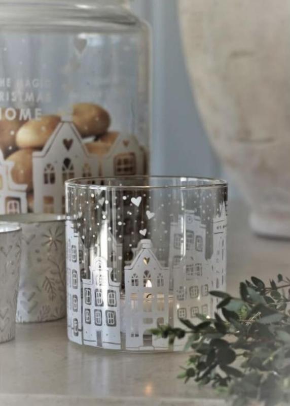 Christmas Village Ljuslykta - 10x10cm