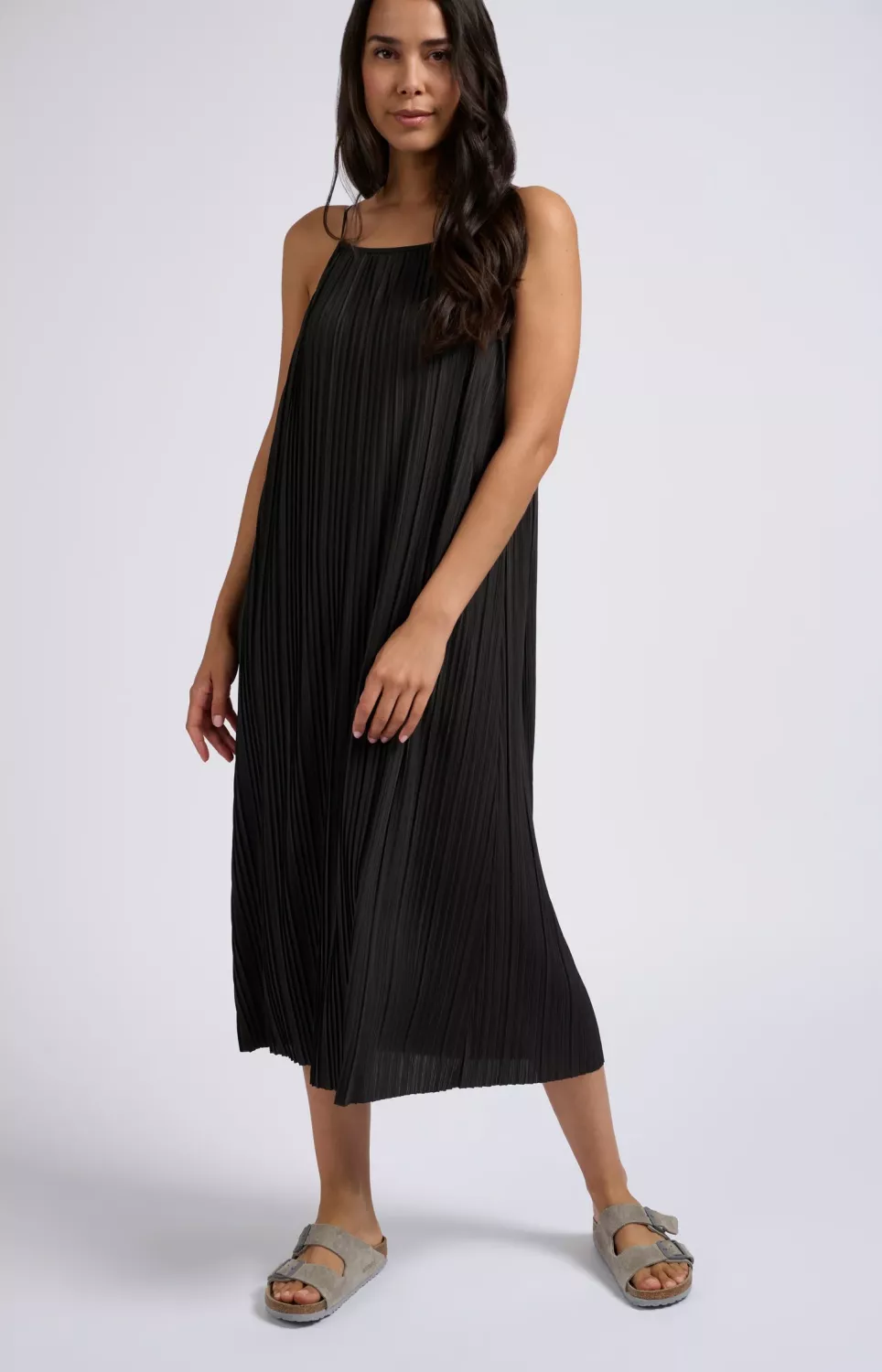 Jersey plisse Dress w. strap