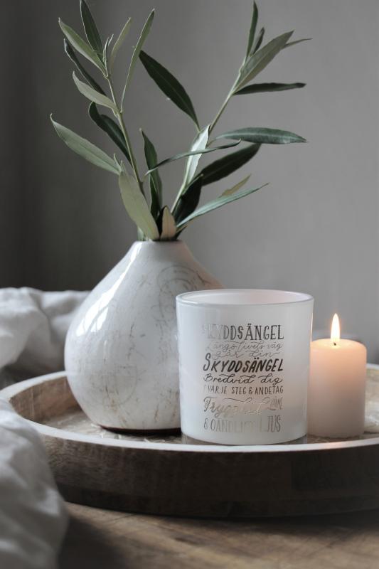 Skyddsängel 8*9 cm vit/silver