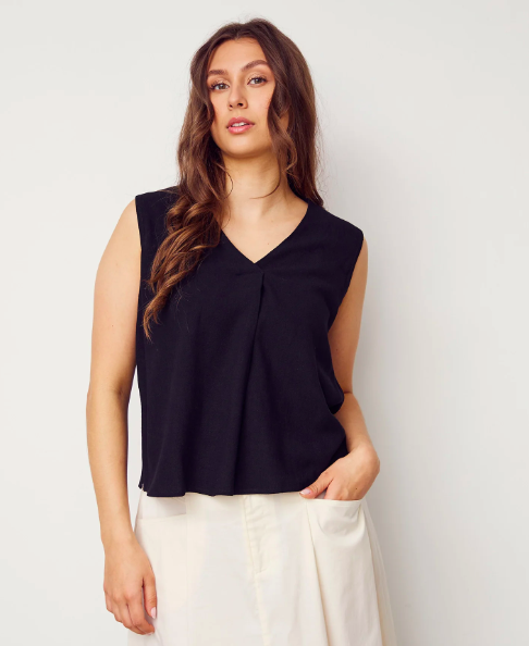 Pearl V-neck Top