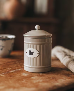 Plåtburk Hugo Thé Beige